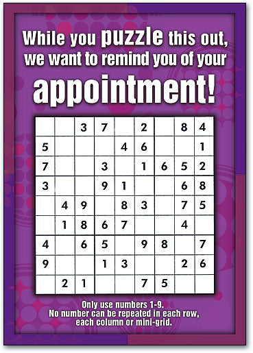 Sudoku Puzzle Postcard