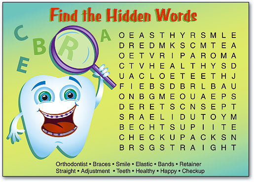 Ortho Word Search Postcard