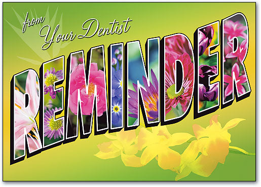 Floral Reminder Postcard