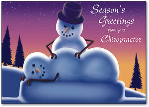 Snowman Adjustment Deluxe Holiday Postcard