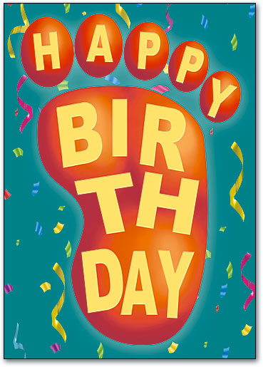 Birthday Foot Postcard