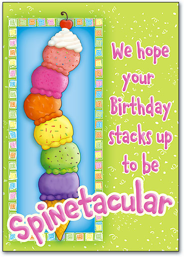 Spinetacular Birthday Postcard