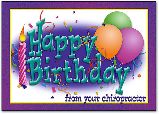 Candle and Balloons Postcard