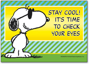 Snoopy Stay Cool Check Eyes Postcard