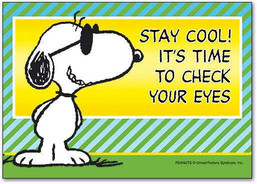 Snoopy Stay Cool Check Eyes Postcard
