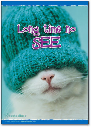 See Hat Cat Postcard