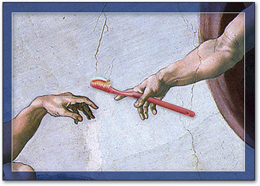 Hands and Brush Postcard