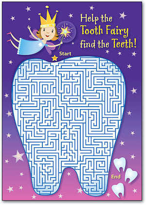 Tooth Fairy Maze Postcard