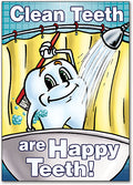 Clean Tooth Shower Postcard
