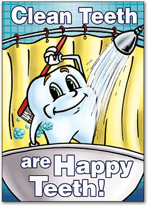 Clean Tooth Shower Postcard