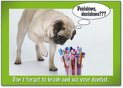 Decisions Brushes Postcard