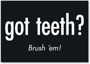 Got Teeth? Black Postcard