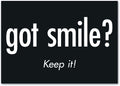 Got Smile? Black Postcard