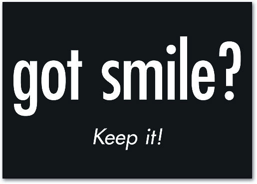 Got Smile? Black Postcard