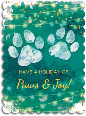 Holiday Paws Modern Flatcard