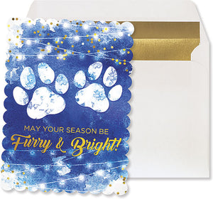 Holiday Paws Modern Flatcard