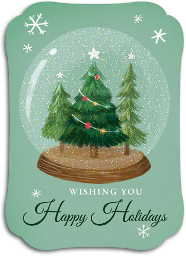 Sparkling Snow Globe Flatcard