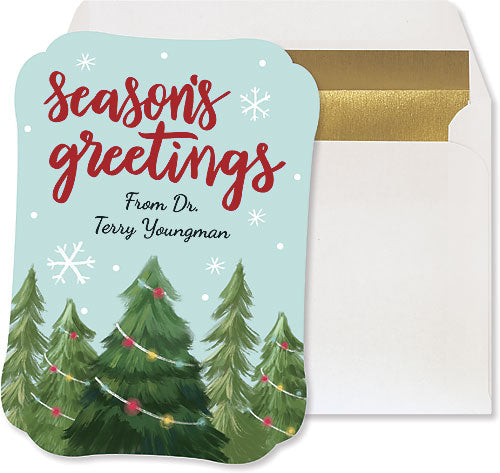 Snowy Pine Flatcard with Envelope