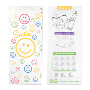 Smile Face Paper Pharmacy Bag (100pk)