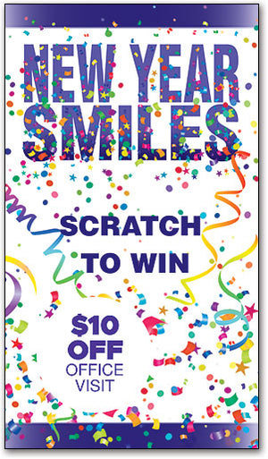 New Year Smiles Scratch Off Business Card