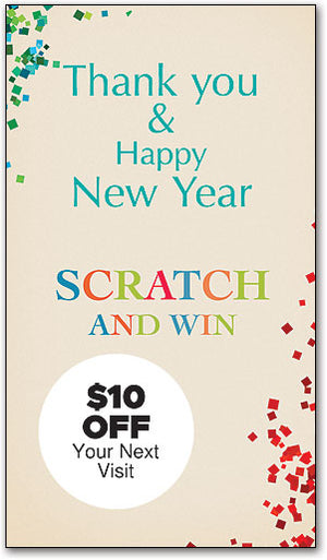 Confetti Scratch off Business Card