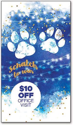 Holiday Paws Scratch Off Business Card