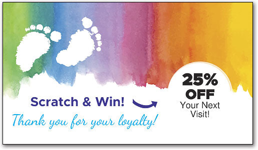 Winning Wellness Scratch Off Business Cards
