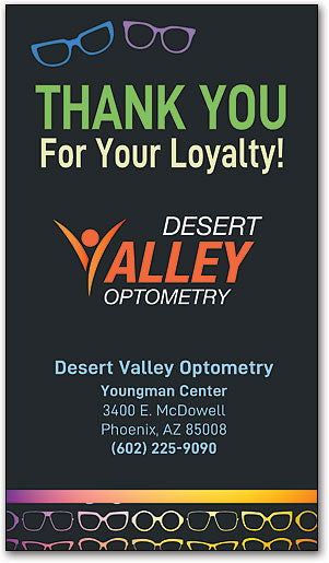 Neon Glasses Scratch Off Business Card