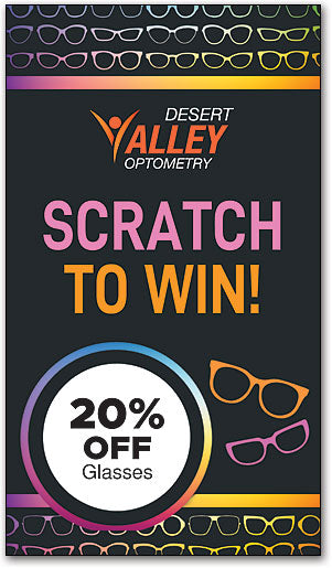 Neon Glasses Scratch Off Business Card