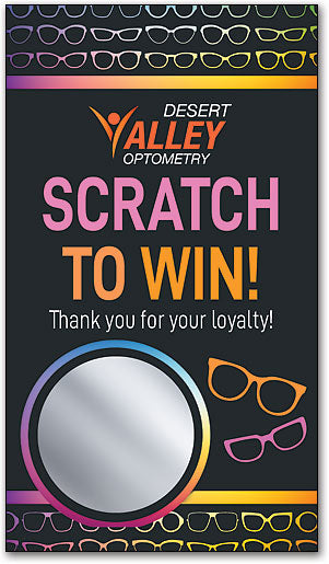 Neon Glasses Scratch Off Business Card