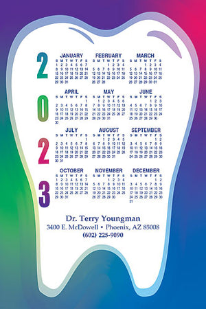 Colourful Tooth Postcard Calendar