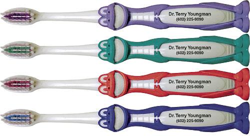 personalised Kids Alligator Toothbrush with Suction Cup Base