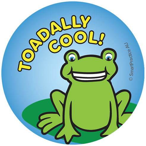 Toadally Cool Stickers (100pk)