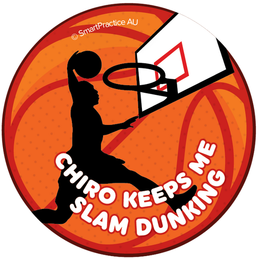 Chiro Keeps Me Slam Dunking Stickers (100pk)