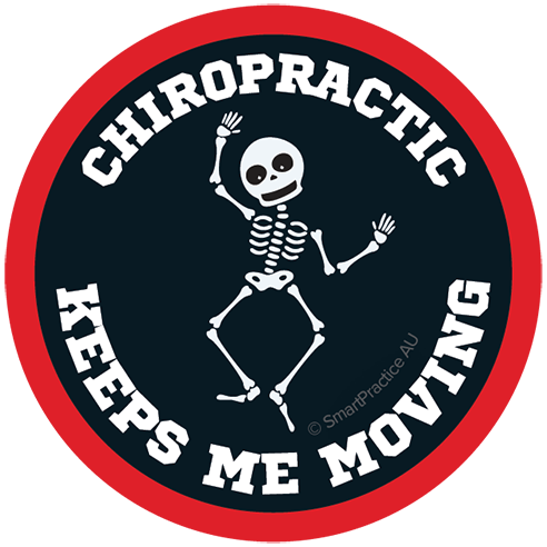 Chiropractic Keeps me Moving Stickers (100pk) – Smart Practice Australia