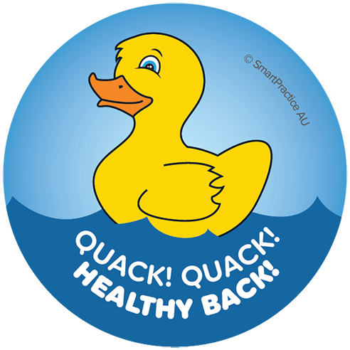 Quack Quack Healthy Back Stickers (100pk)