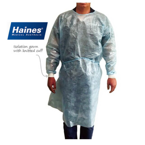 Haines AAMI Level 3 Disposable Isolation Gowns (Box 100)