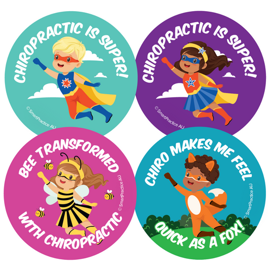 Chiropractic Superhero Sticker Assortment (100pk)