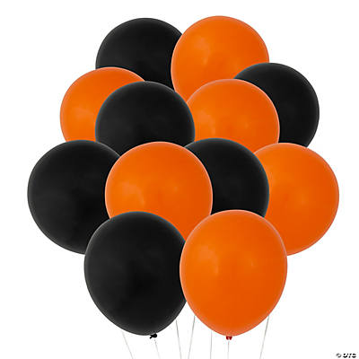 Orange & Black 11" Latex Balloon Assortment (144pk)