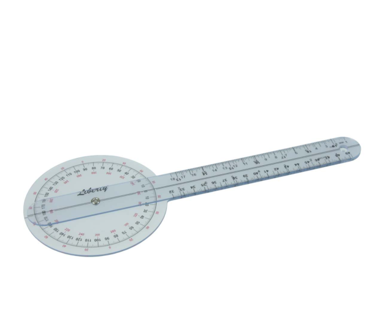 Liberty Plastic Goniometer 360DEG 10” 25CM – Smart Practice Australia